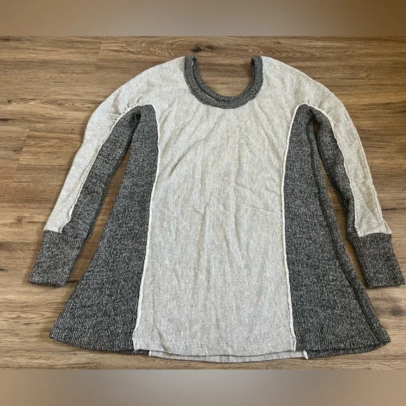 FP Beach Women's Long Sleeve Pullover Lightweight Knit Sweater Gray Size Large - Picture 5 of 6